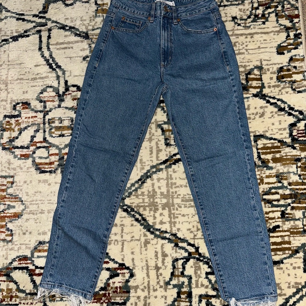 Garage High Rise Medium Blue Mom Jeans